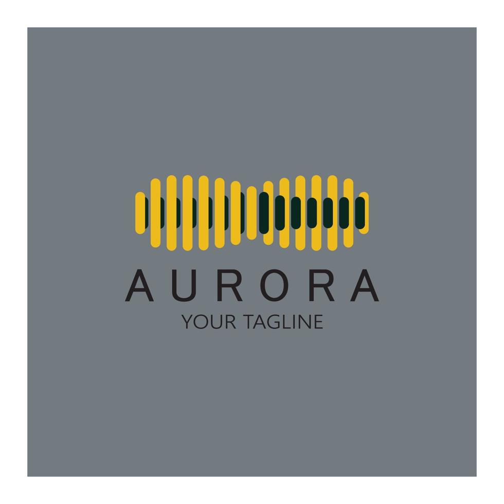 plantilla de vector de ilustración de icono de diseño de logotipo de aurora