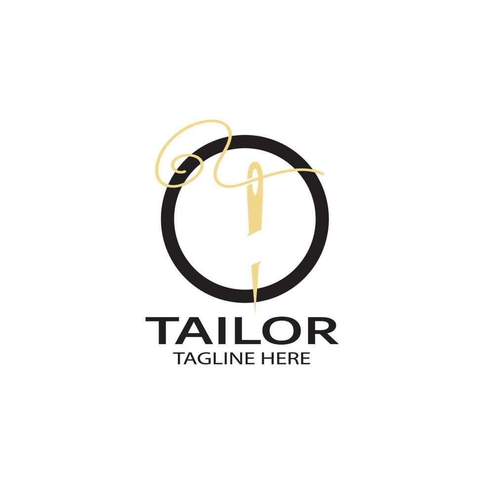 tailor logo icon illustration template combination of buttons for clothes, thread and sewing machine, for clothing product design, convection companies, fashion in vector form