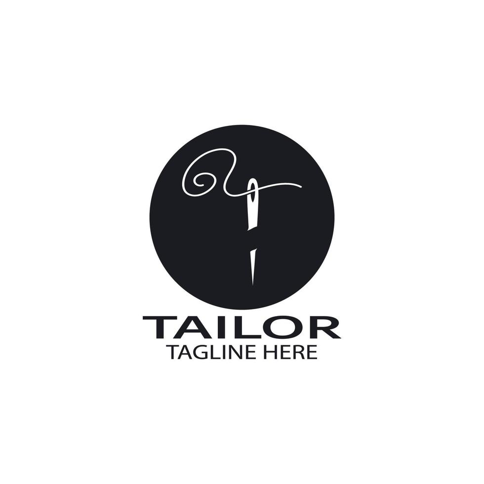 tailor logo icon illustration template combination of buttons for clothes, thread and sewing machine, for clothing product design, convection companies, fashion in vector form