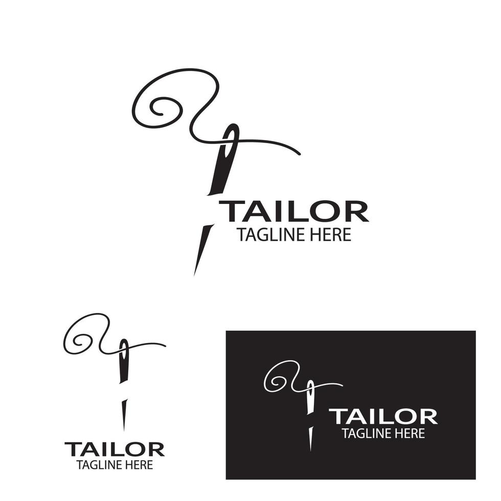 tailor logo icon illustration template combination of buttons for clothes, thread and sewing machine, for clothing product design, convection companies, fashion in vector form