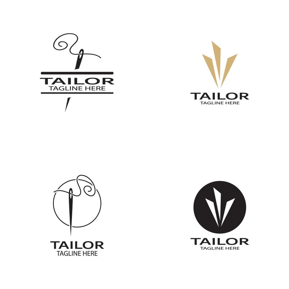 tailor logo icon illustration template combination of buttons for clothes, thread and sewing machine, for clothing product design, convection companies, fashion in vector form