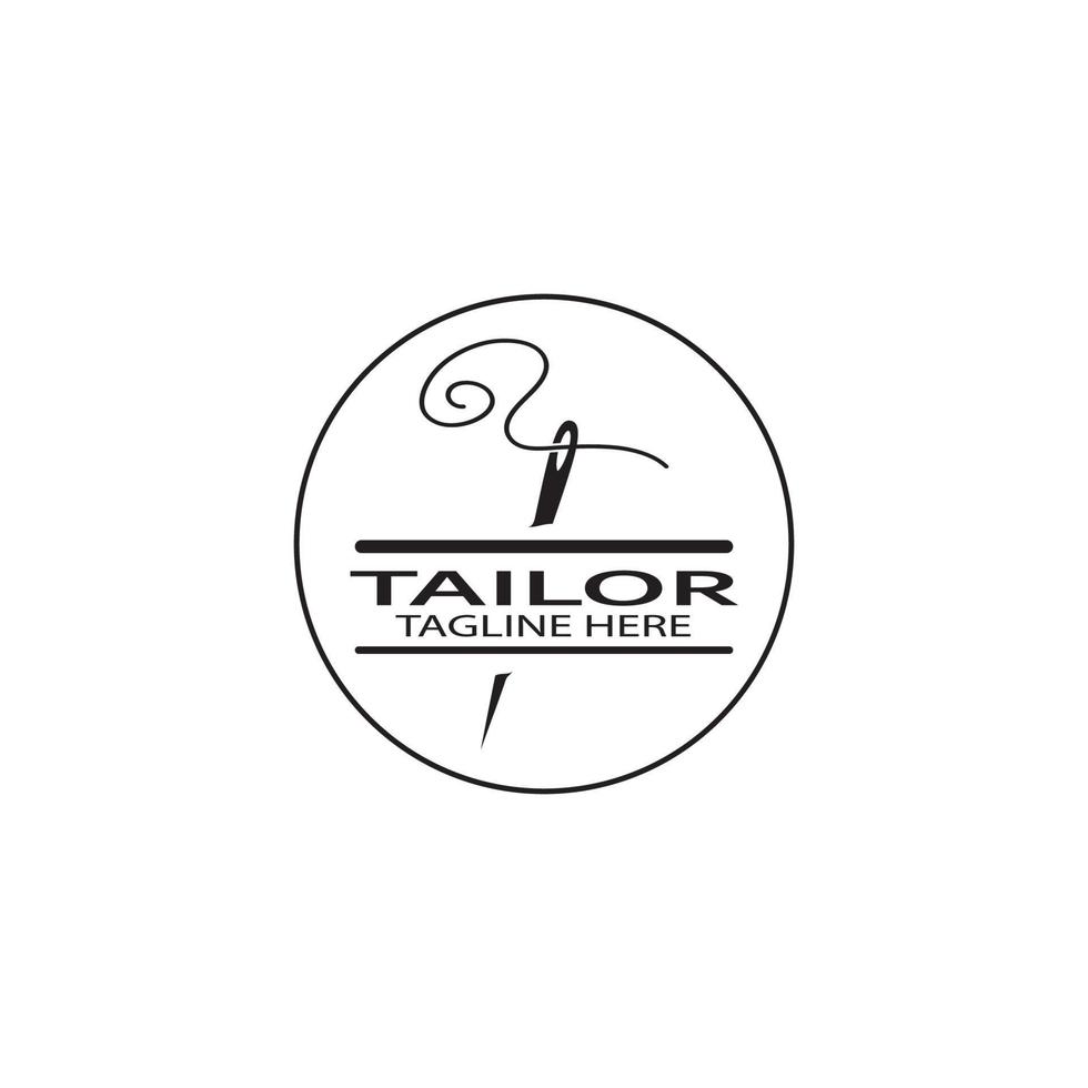 tailor logo icon illustration template combination of buttons for clothes, thread and sewing machine, for clothing product design, convection companies, fashion in vector form