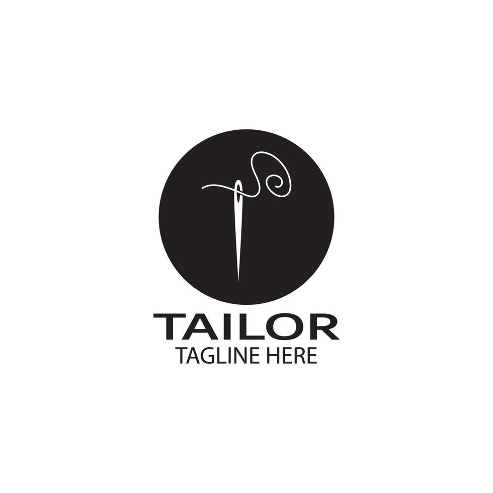 tailor logo icon illustration template combination of buttons for clothes, thread and sewing machine, for clothing product design, convection companies, fashion in vector form