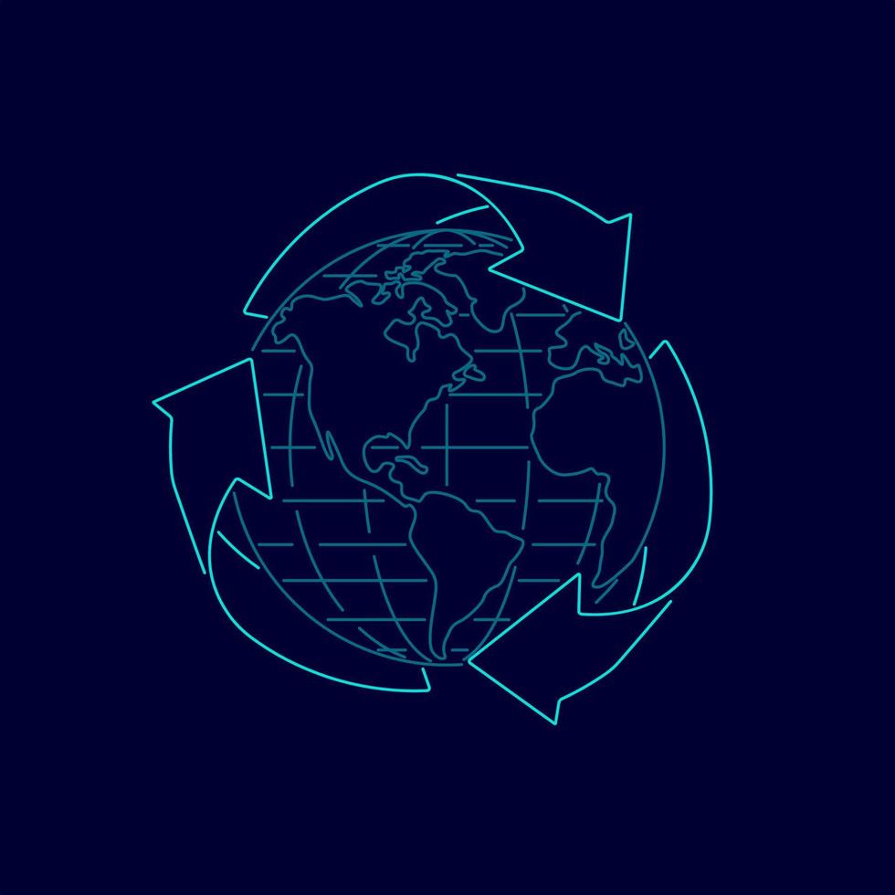 recycle globe concept vector