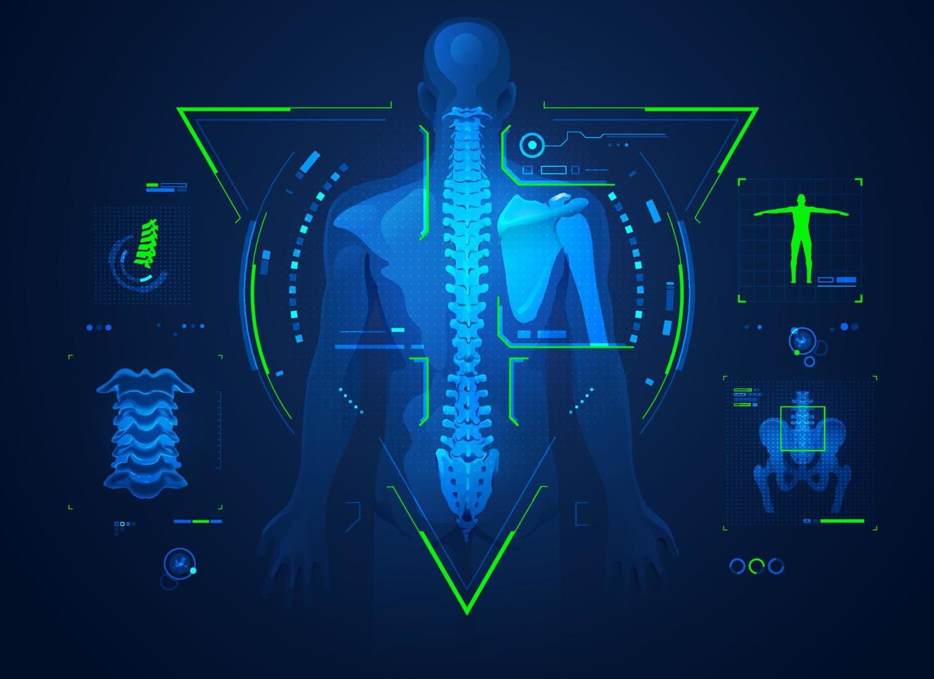 chiropractic tech interface vector