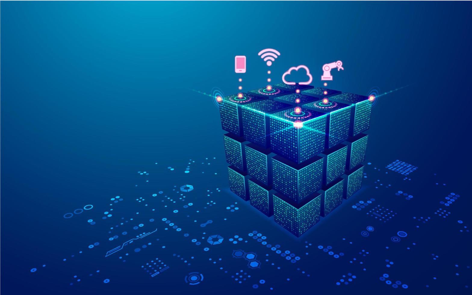 data center tech vector