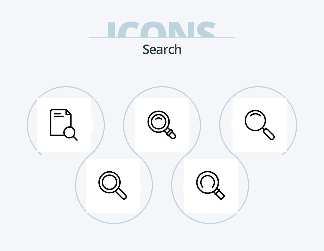 Search Line Icon Pack 5 Icon Design. ui. expanded. search. search. look vector