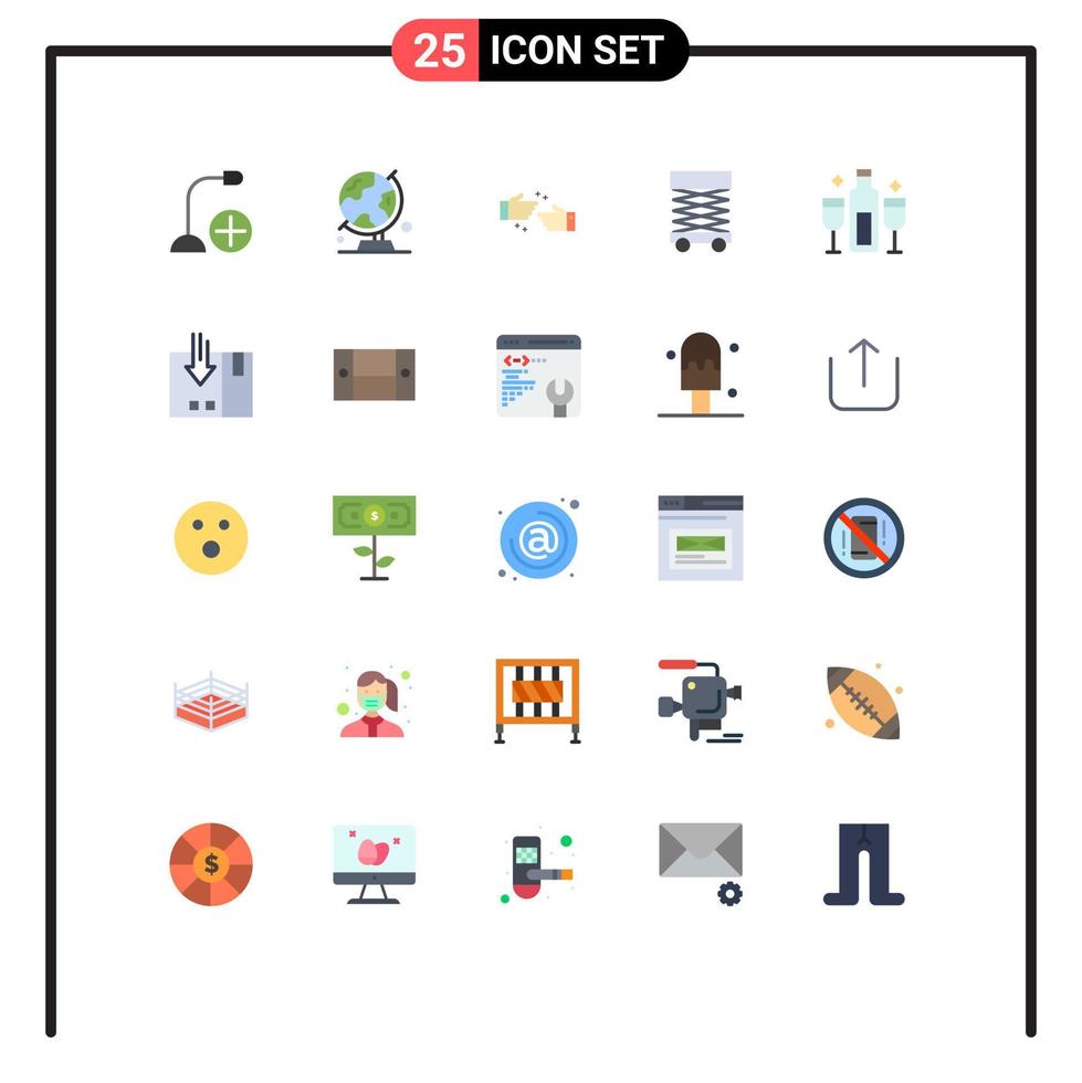 25 Thematic Vector Flat Colors and Editable Symbols of structure develop trip construction ok Editable Vector Design Elements
