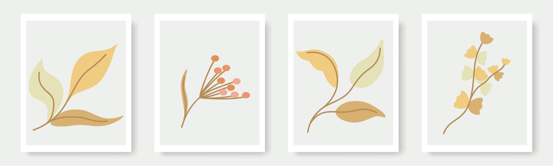 Exotic jungle leaves. Abstract contemporary modern trendy illustrations element icon vector