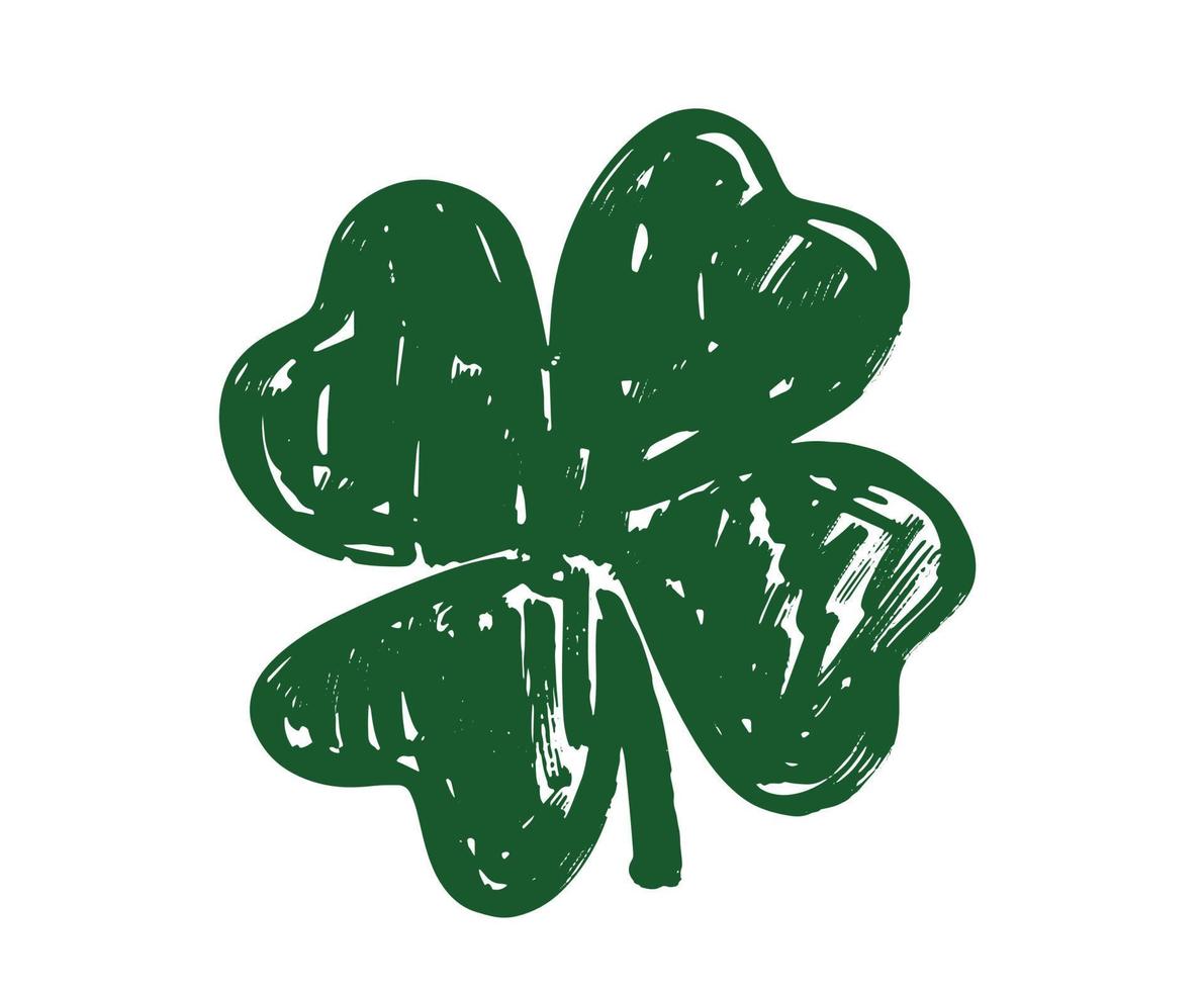 St. Patrick's Day, Retro Style Emblems leaf clover. vector