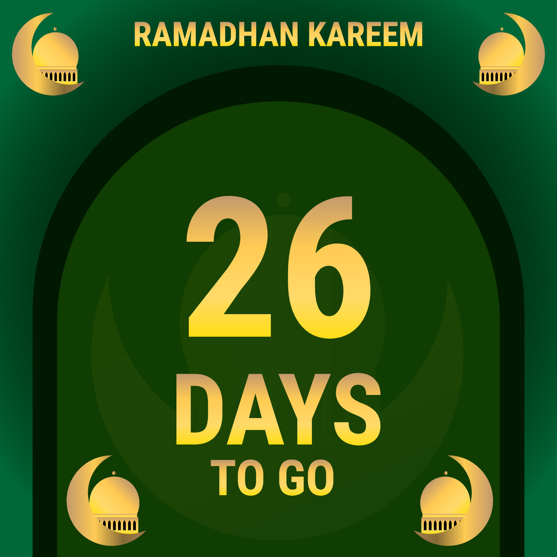 26 Days to go. Countdown leaves banner day. calculating the time for
