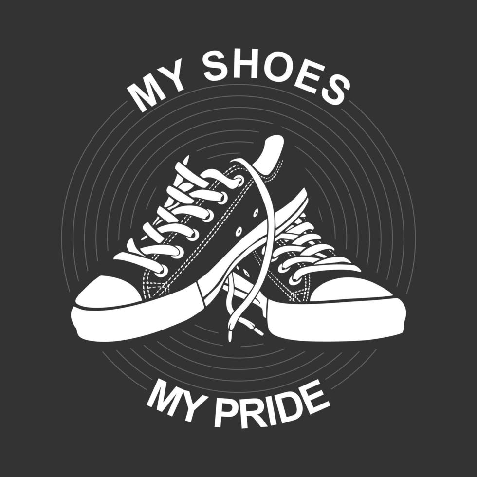 Pair of Sneakers Shoes on Blackbackground vector