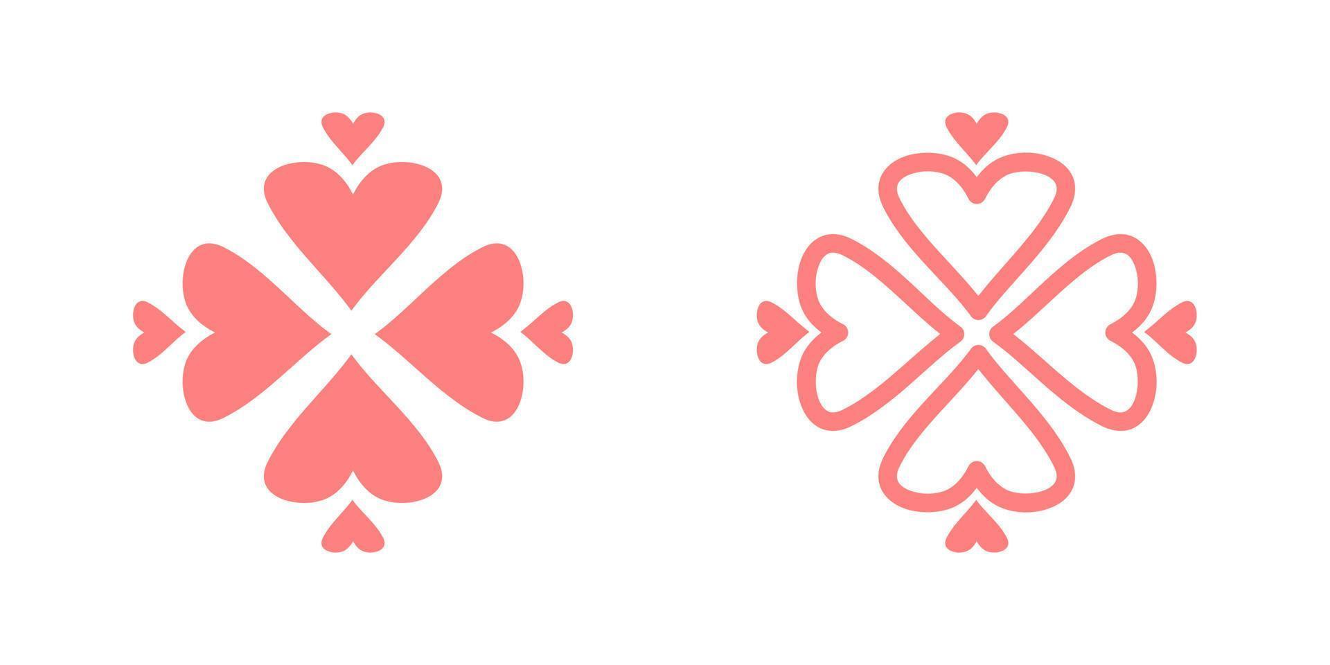 ornament sweet love shape vector. sweet heart vector illustration template.