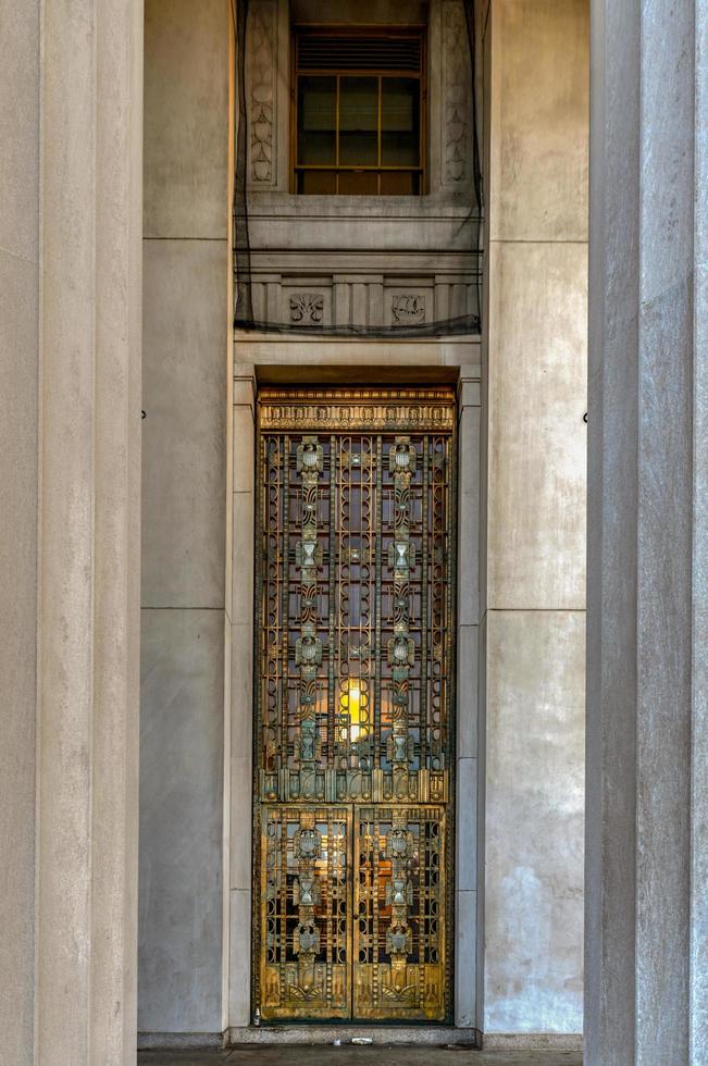 Bronx County Courthouse, also known as the Mario Merola Building, is a historic courthouse building located in the Concourse and Melrose neighborhoods of the Bronx in New York City, 2022 photo