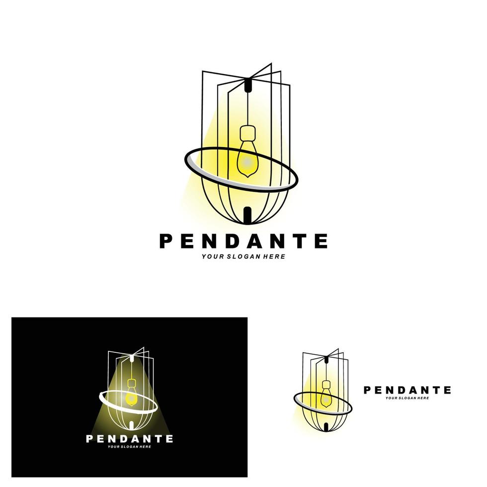 Home Decoration Hanging Lamp Logo, Home Furniture Design Vector