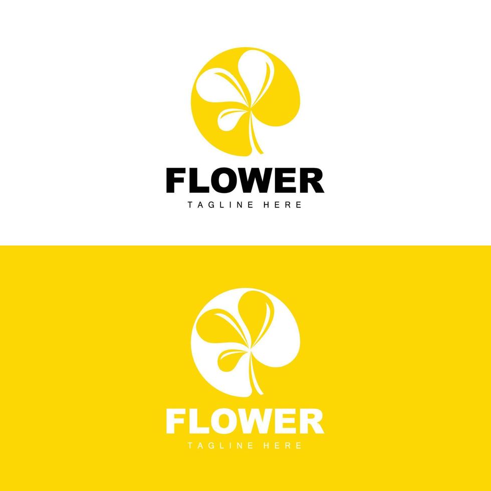 logotipo de flor, diseño de jardín de flores con marca de producto de vector de estilo simple, cuidado de la belleza, natural