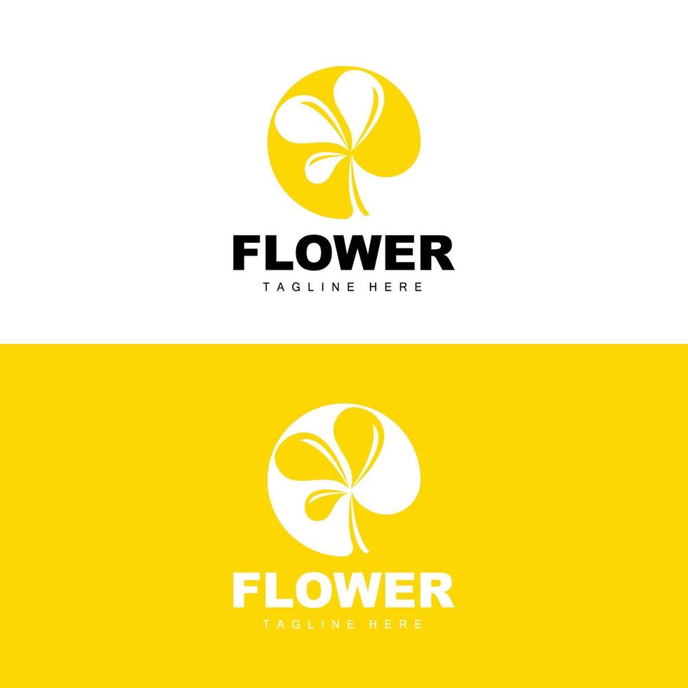 Flower Logo, Flower Garden Design With Simple Style Vector Product Brand, Beauty Care, Natural