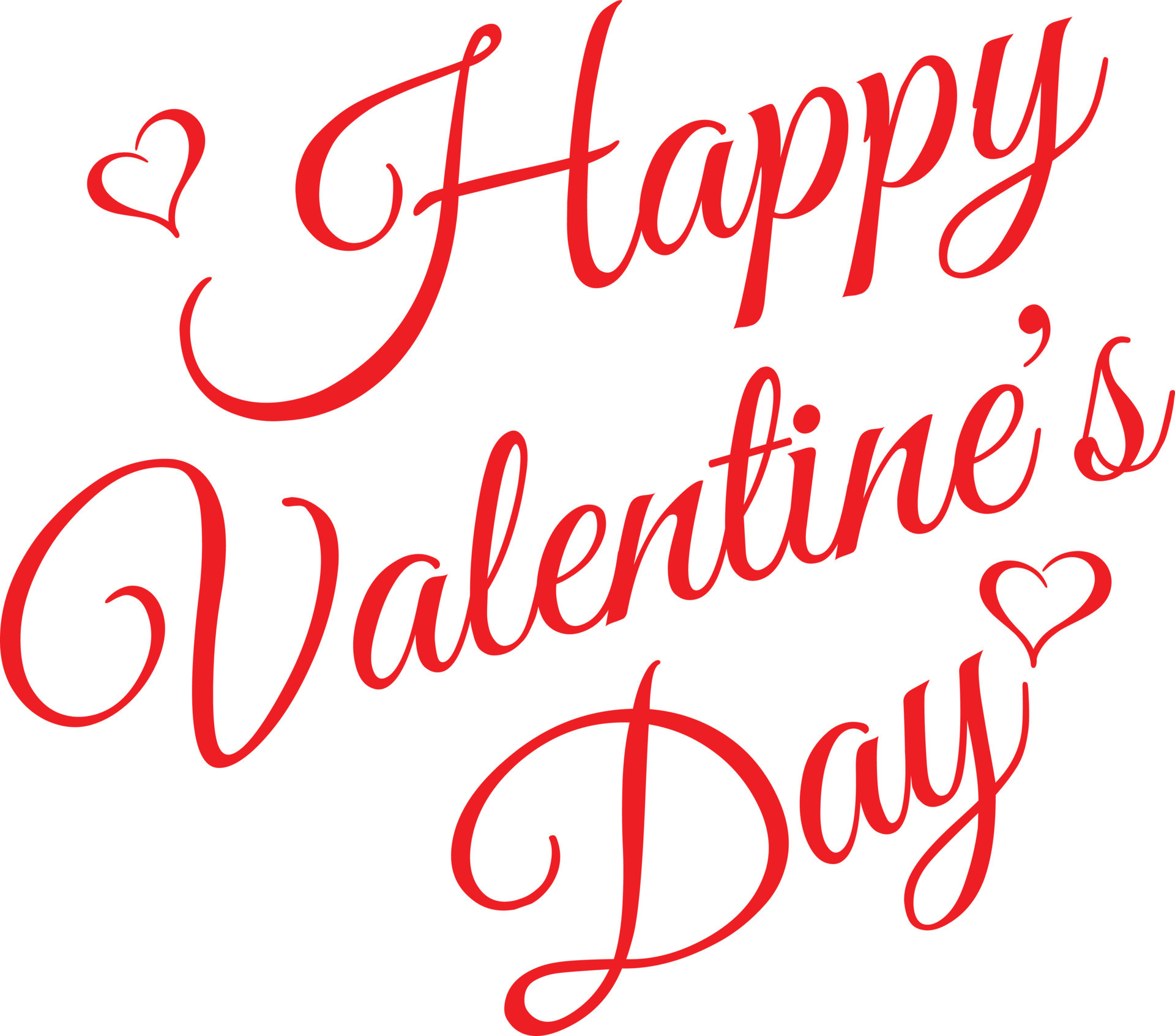 Happy Valentine's Day calligraphy lettering with hearts 16671821 Vector