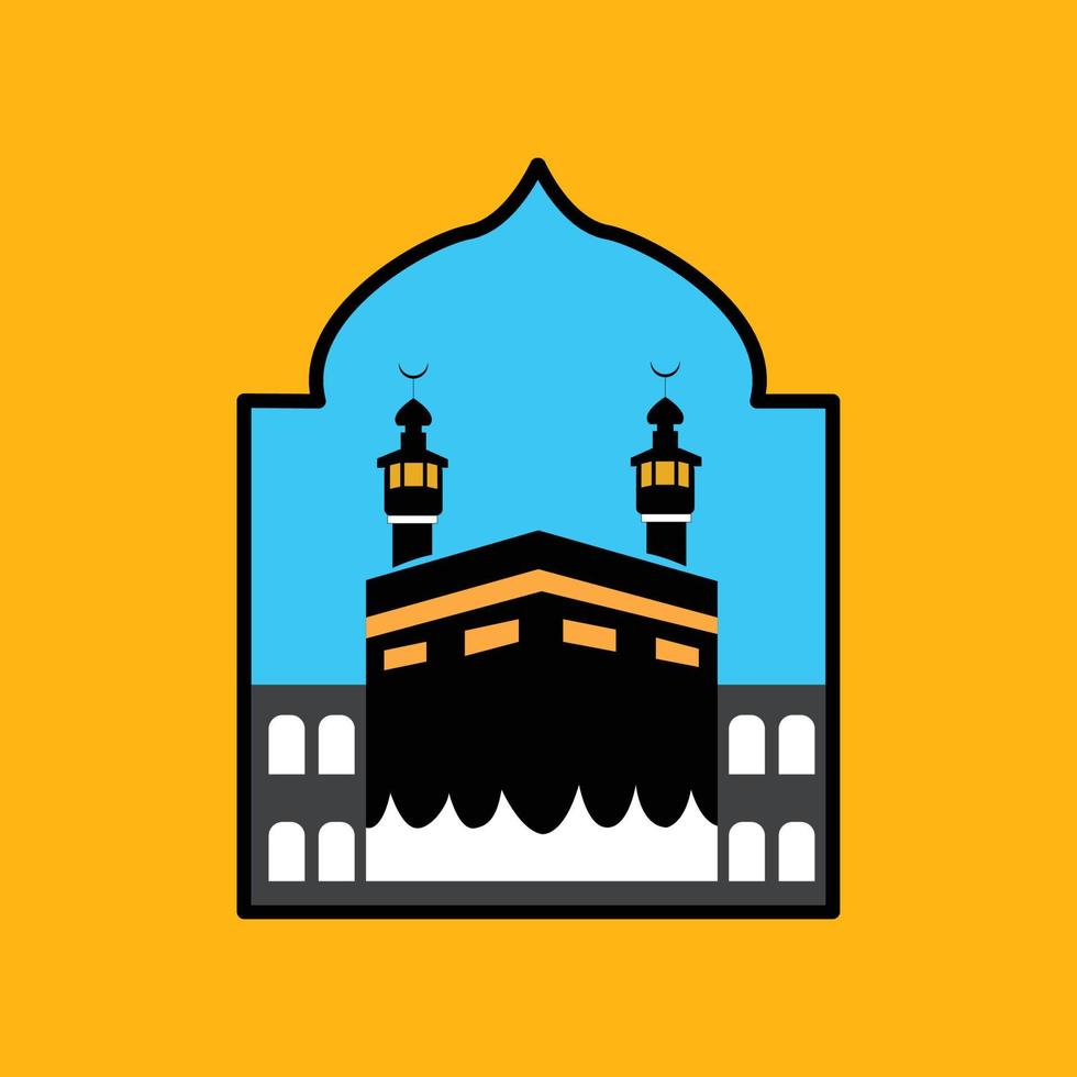 mecca holy place vector illustration