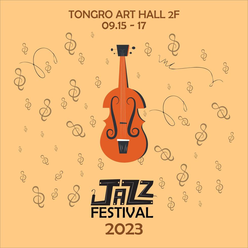 jazz festival template vector