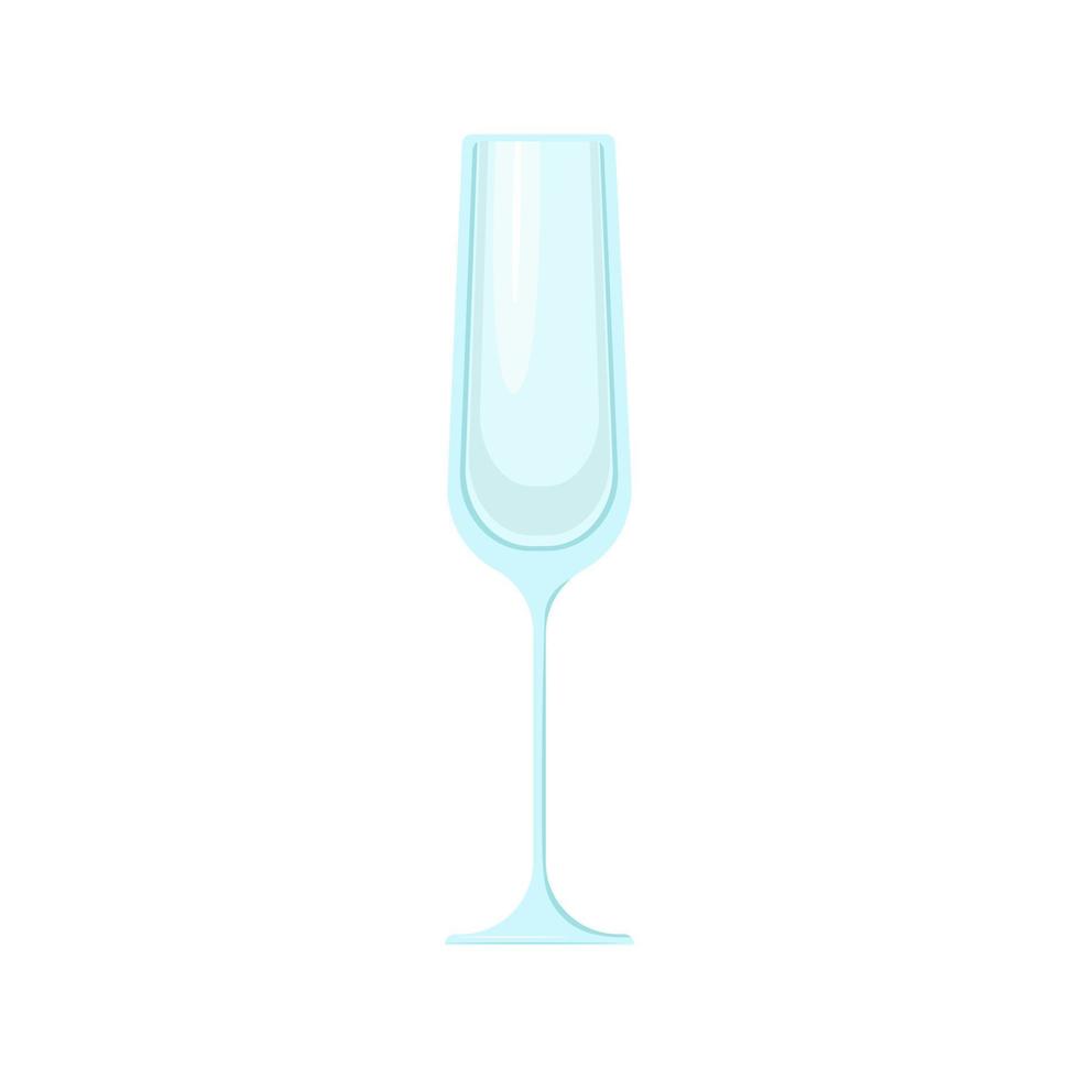 Empty glass for alcoholic drinks. Vector object on a white background, Isolate