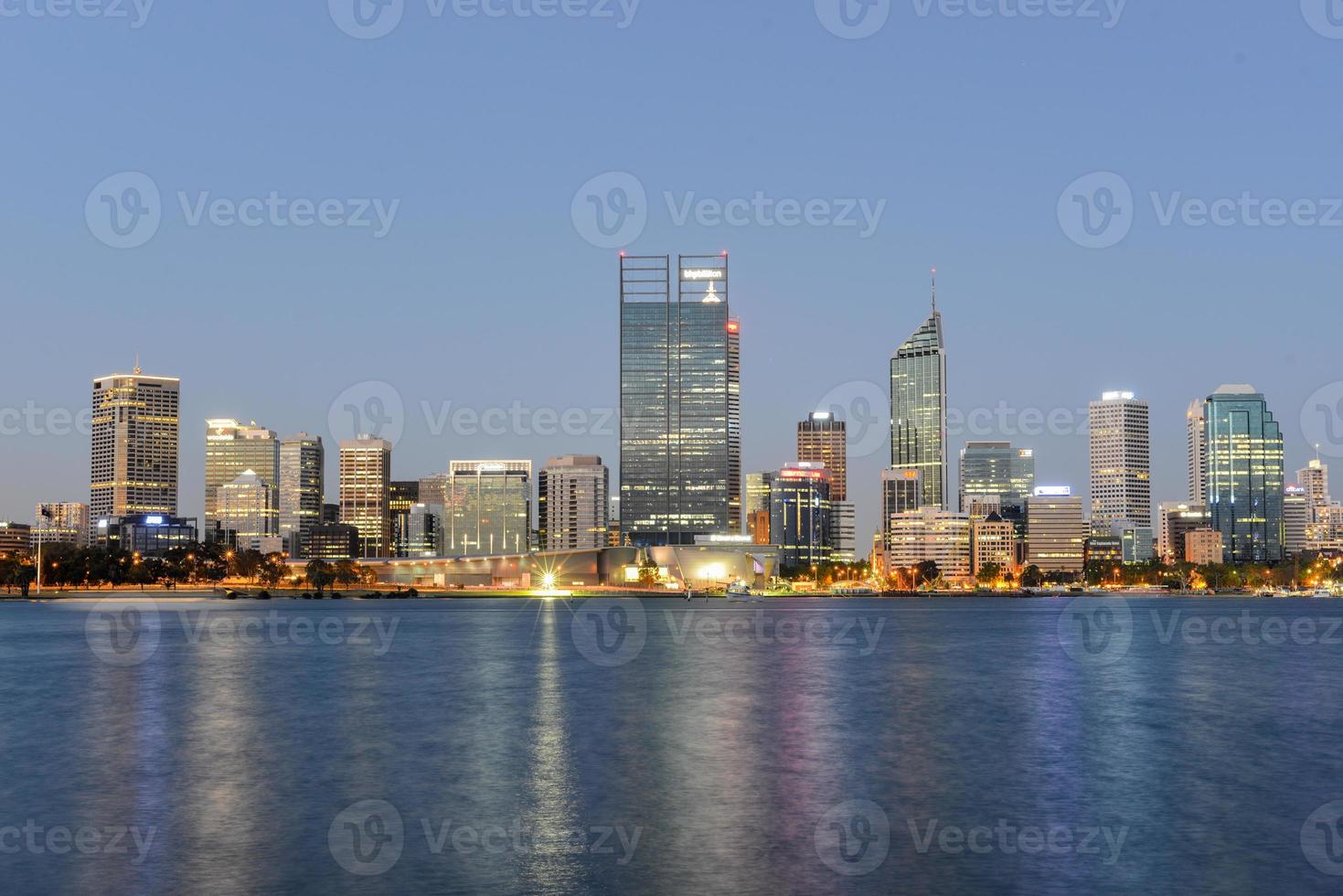 Perth, Australia Skyline reflected in the Swan River photo