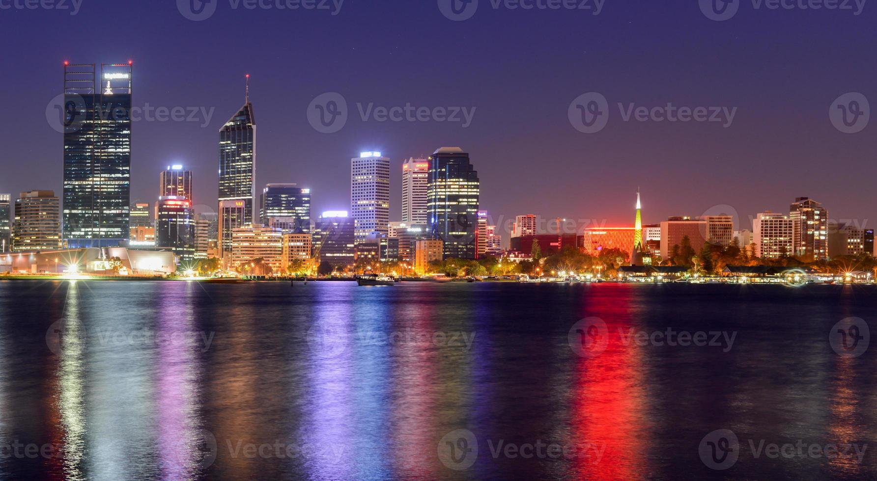 Perth, Australia Skyline reflected in the Swan River photo