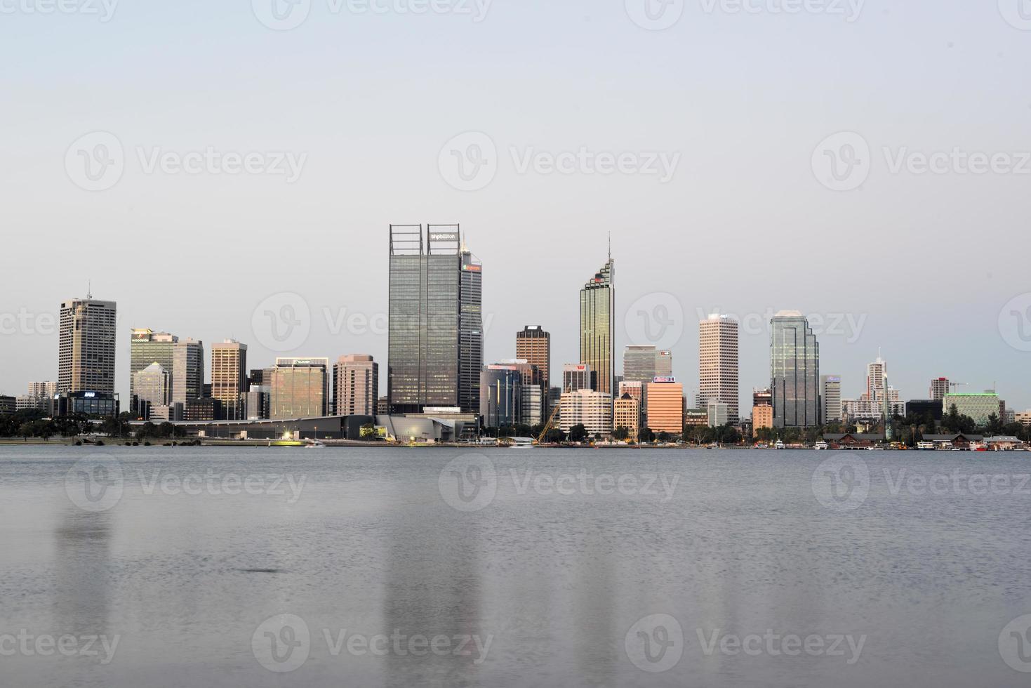 Perth, Australia Skyline reflected in the Swan River photo