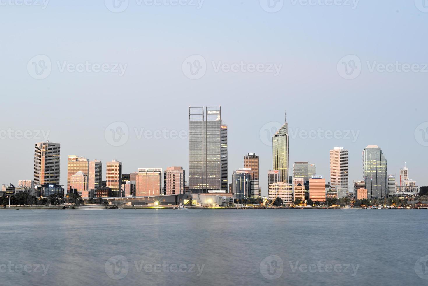 Perth, Australia Skyline reflected in the Swan River photo