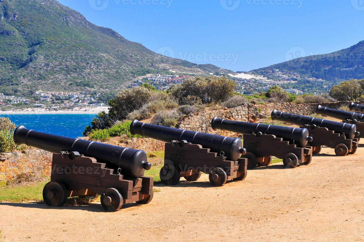 Cannons along Chapmans Peak, Cape Town, South Africa photo