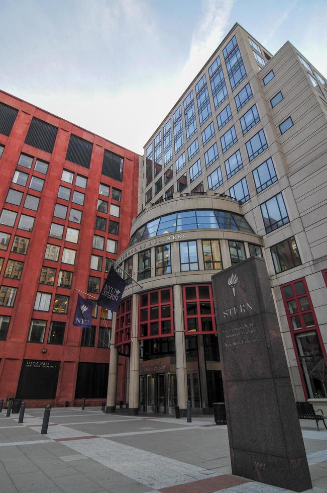 New York City - April 19, 2008 -  New York University's School of Business as viewed. View of NYU Stern Plaza. photo