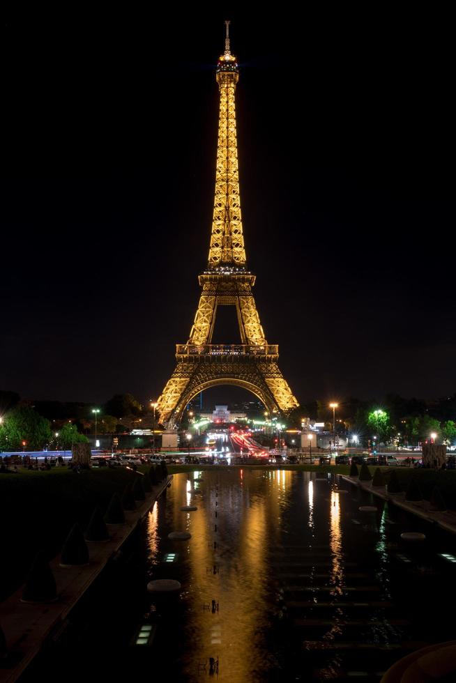 The Eiffel Tower, a wrought iron lattice tower on the Champ de Mars in Paris, France, 2022 photo