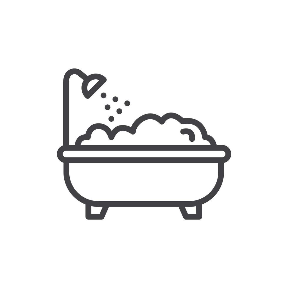 bathtub icon design vector template