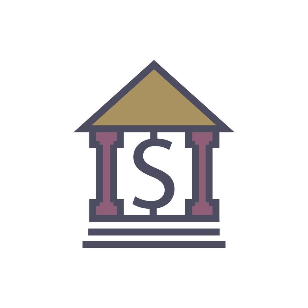 Bank icon vector sign and symbol