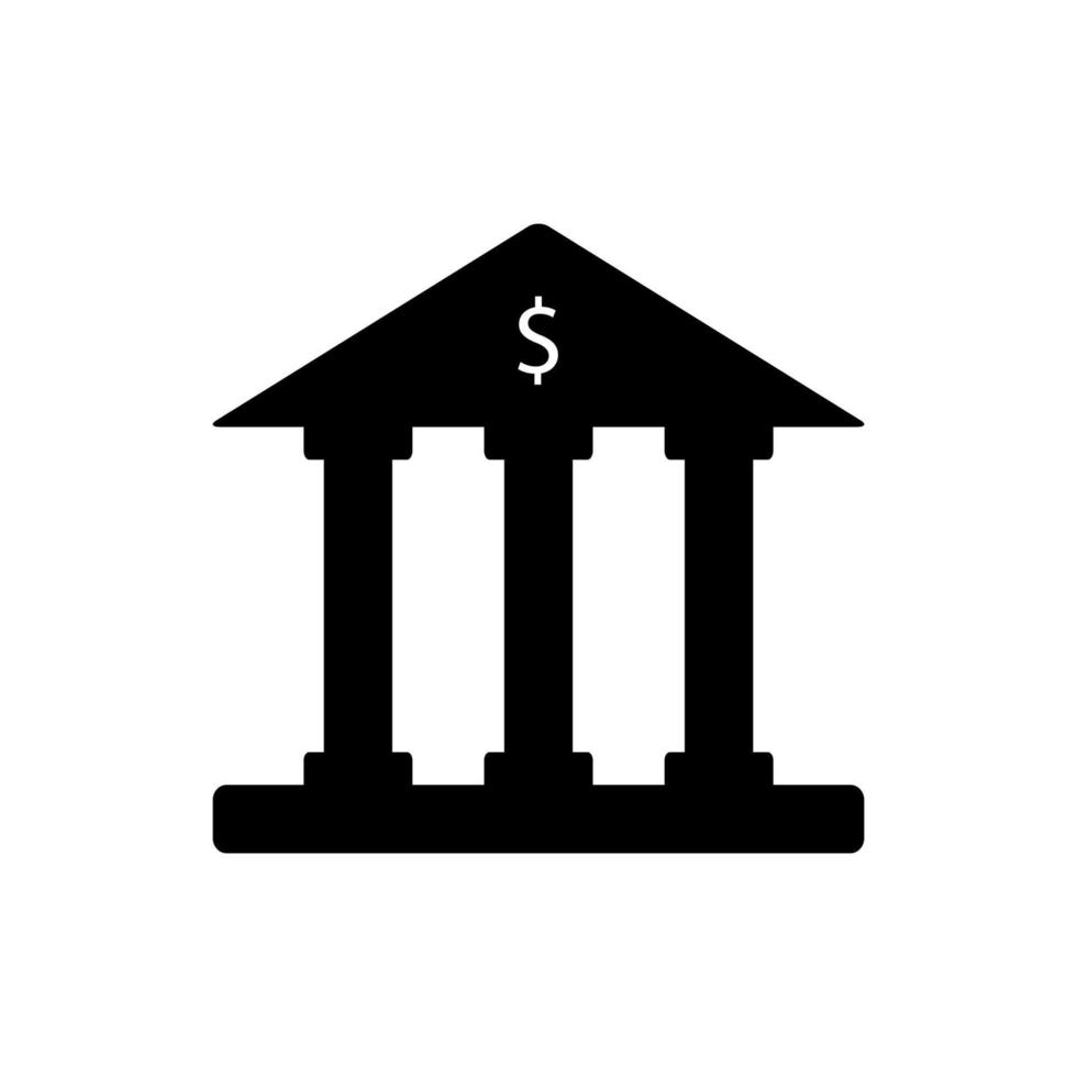 banco icono vector de señal y símbolo