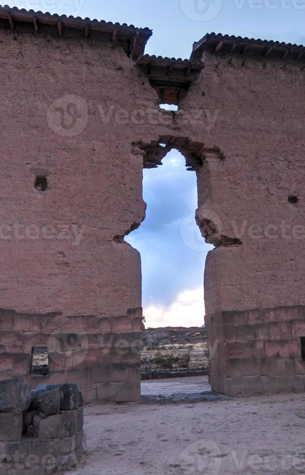 Temple of Wiracocha - Raqchi, Peru photo