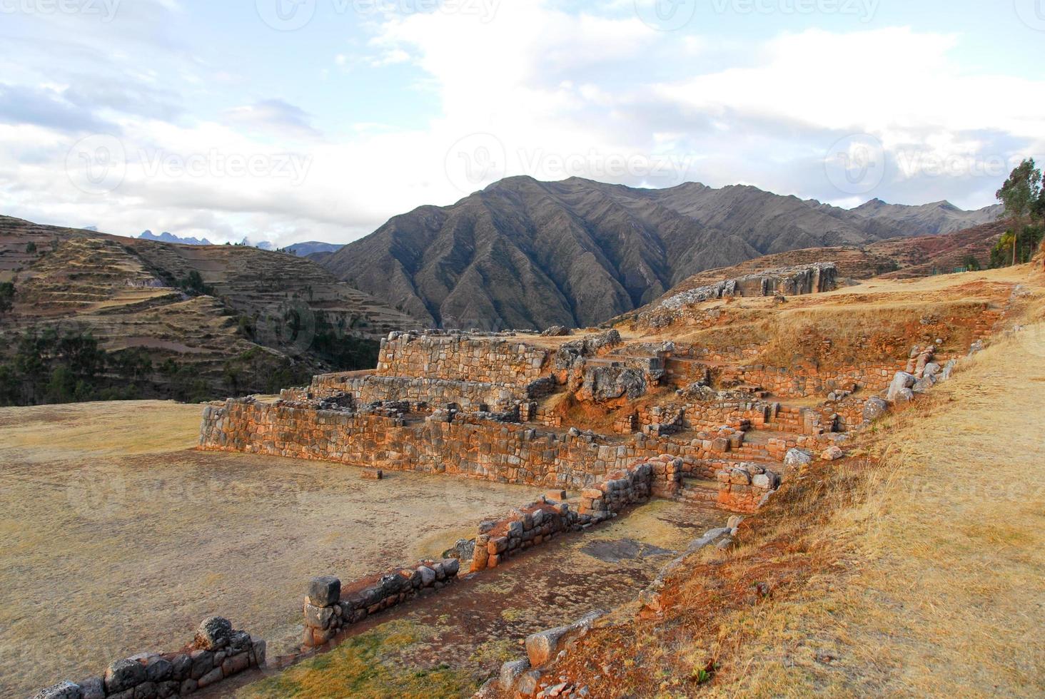 Inca Palace ruins in Chinchero, Cuzco, Peru photo