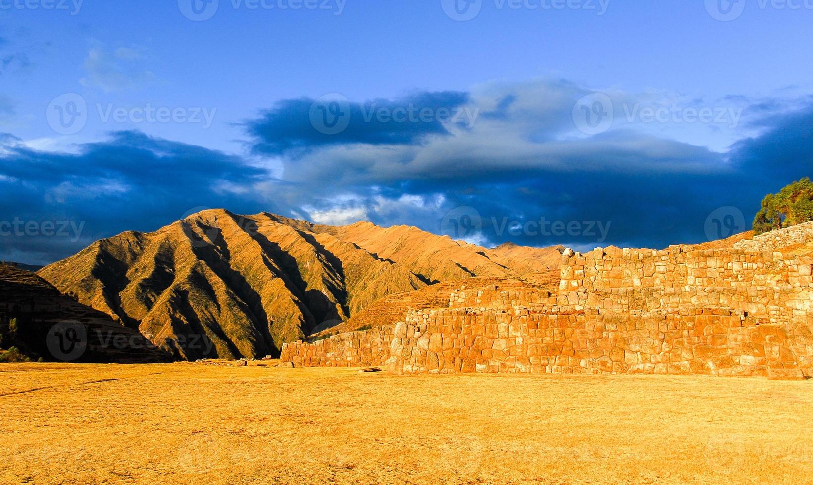 Inca Palace ruins in Chinchero, Cuzco, Peru photo