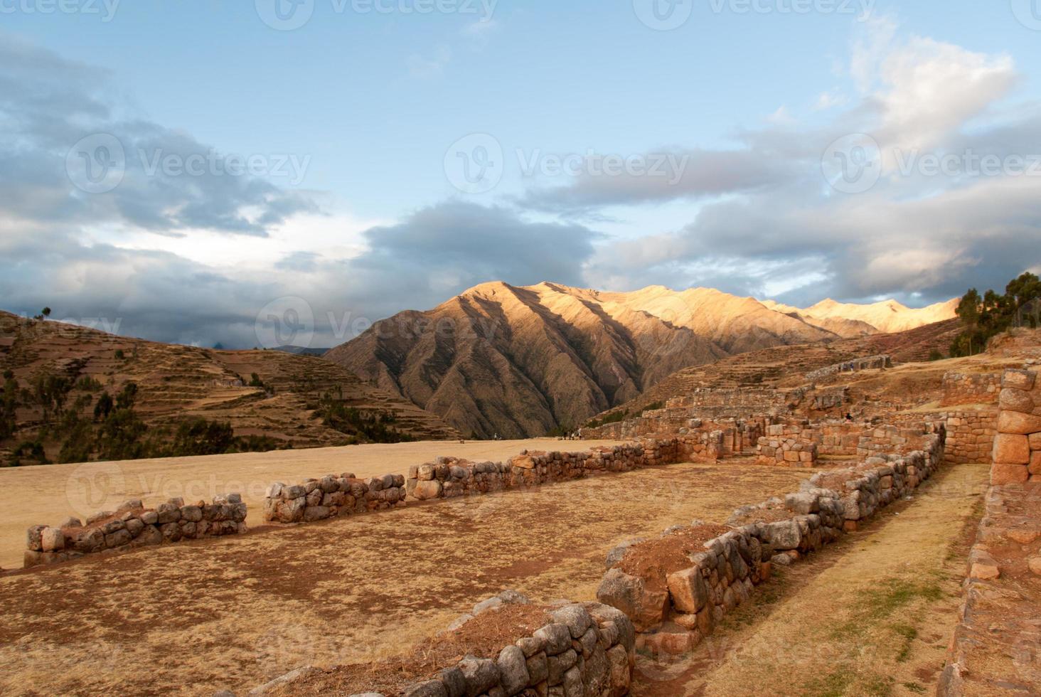 Inca Palace ruins in Chinchero, Cuzco, Peru photo