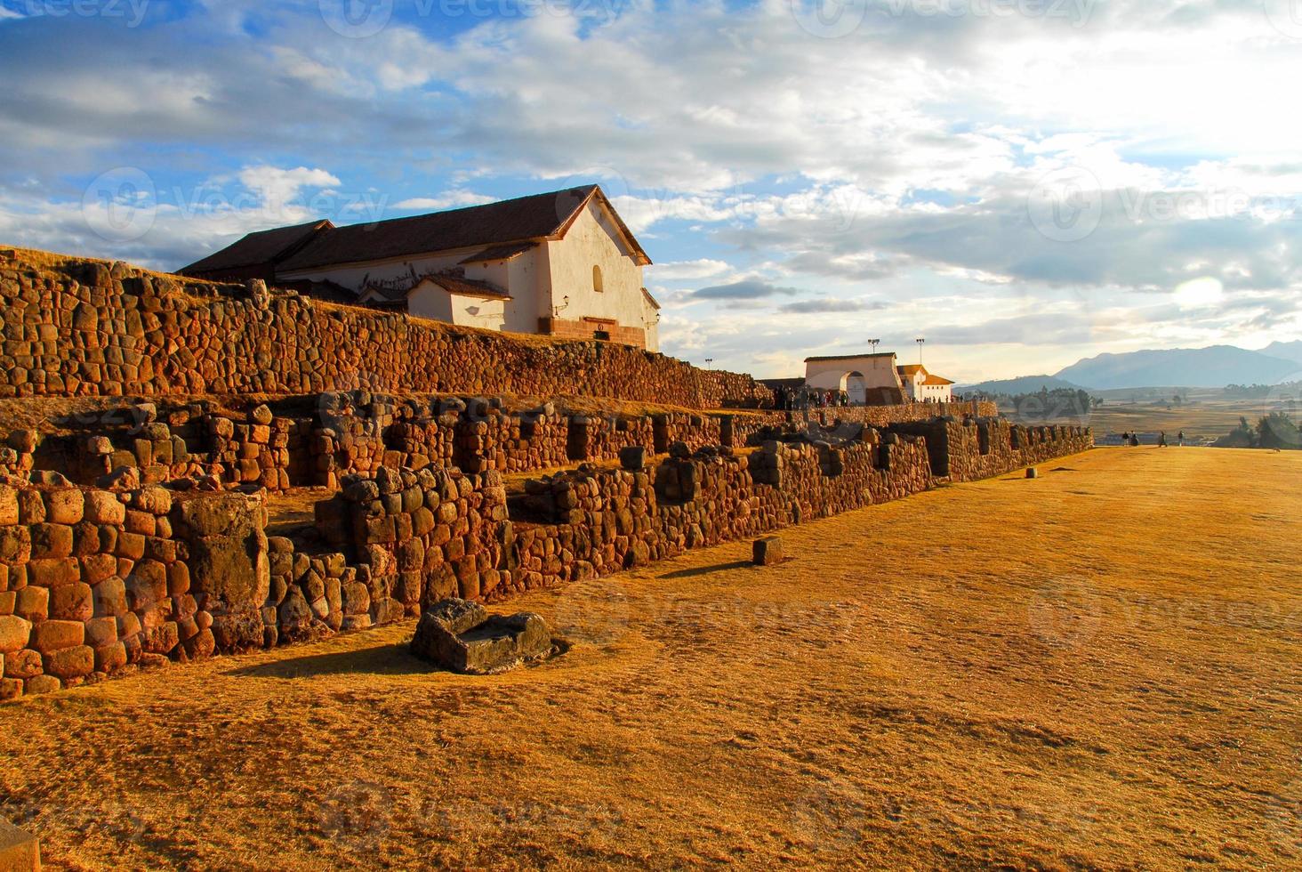 Inca Palace ruins in Chinchero, Cuzco, Peru photo