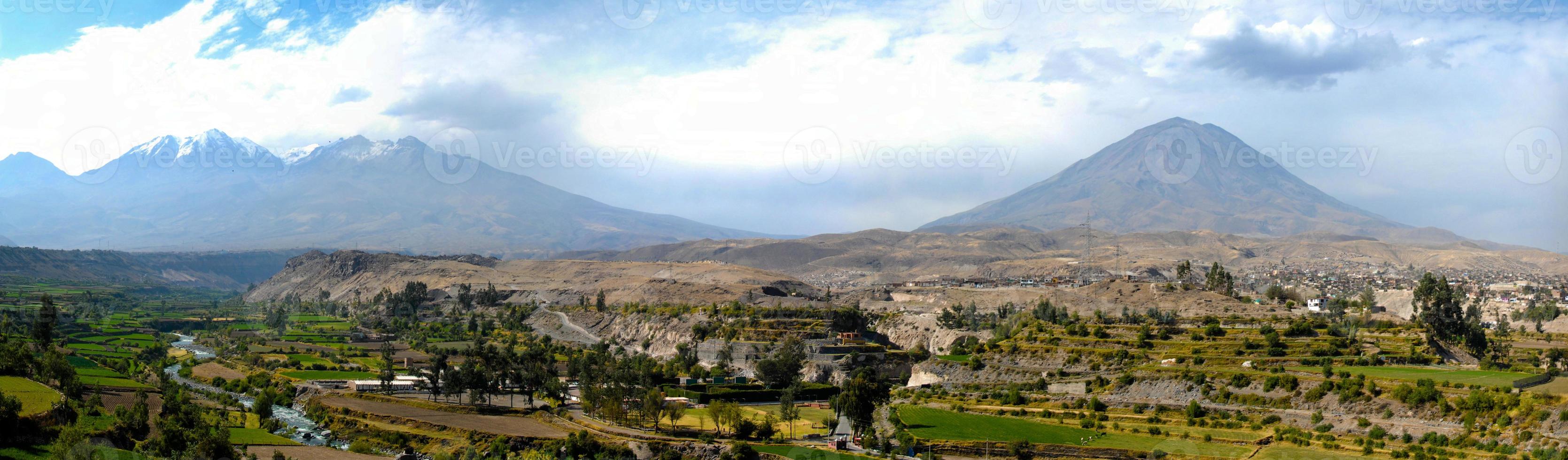 Arequipa, Peru with Misti Volcano photo