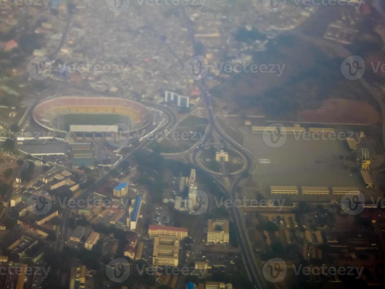 vista aérea de la plaza de la independencia - accra, ghana foto
