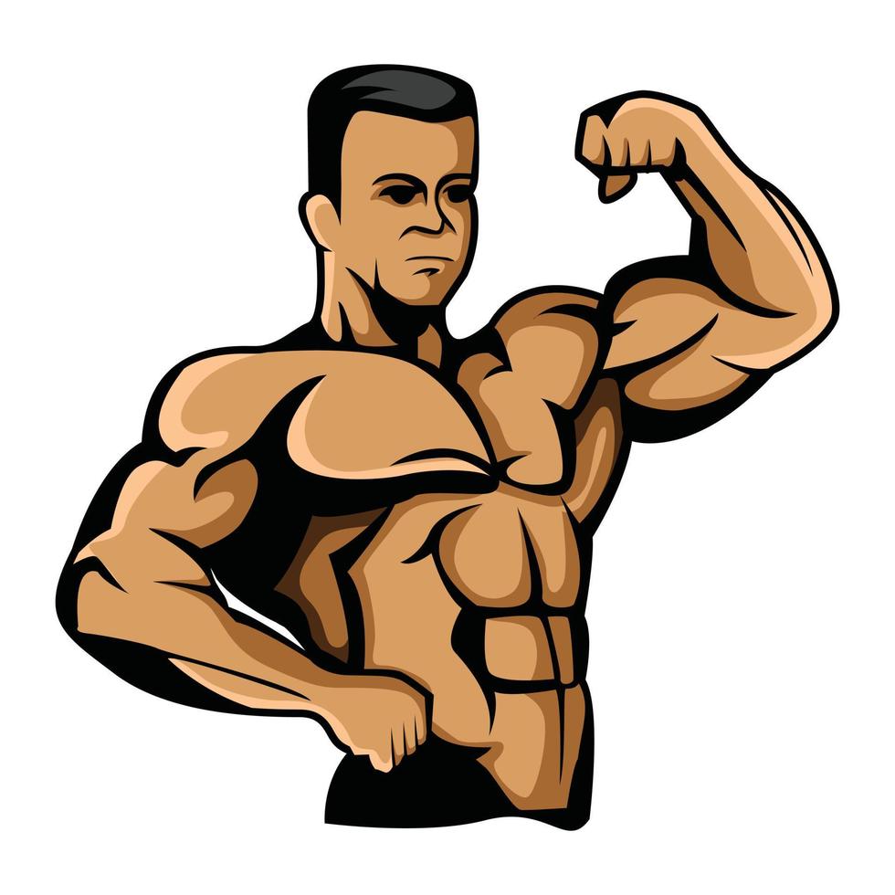 Man Body Builder vector