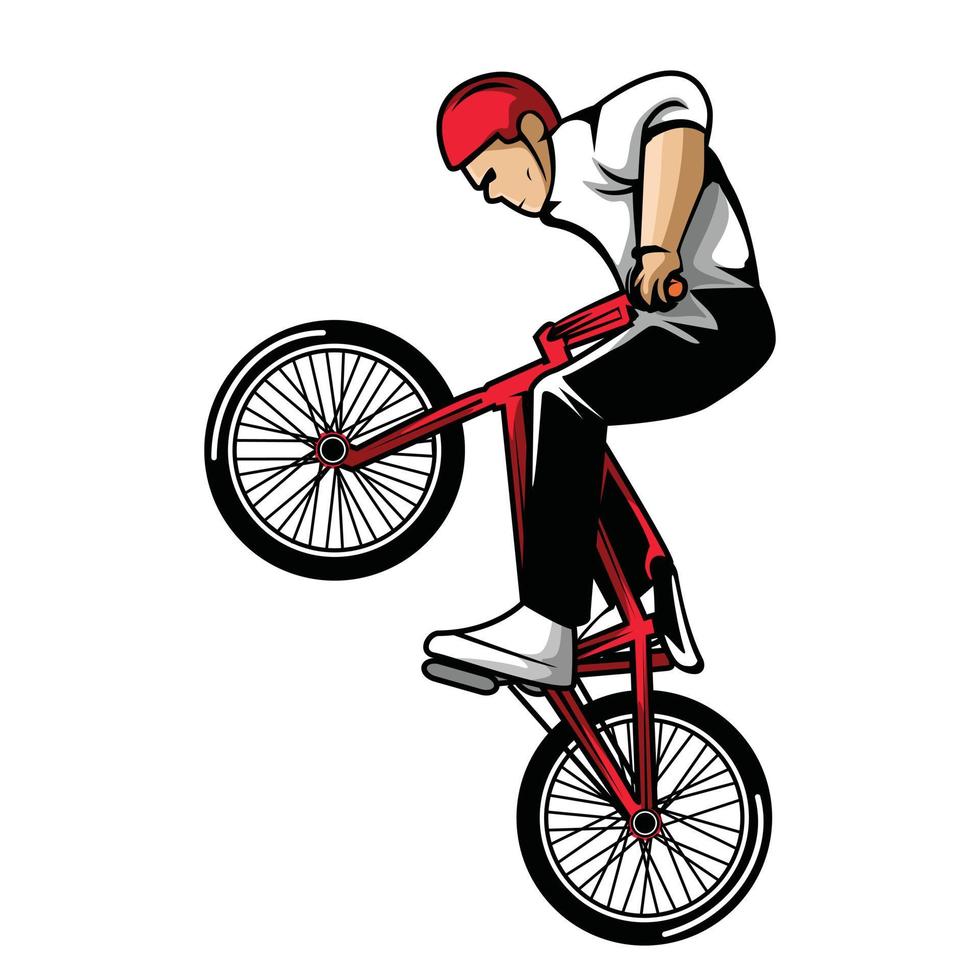 Ilustración de vector de ciclista extremo