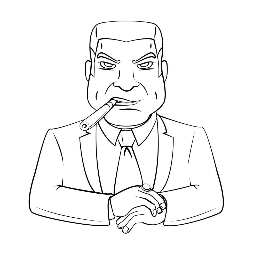 Big Boss Sketch Illustration vector