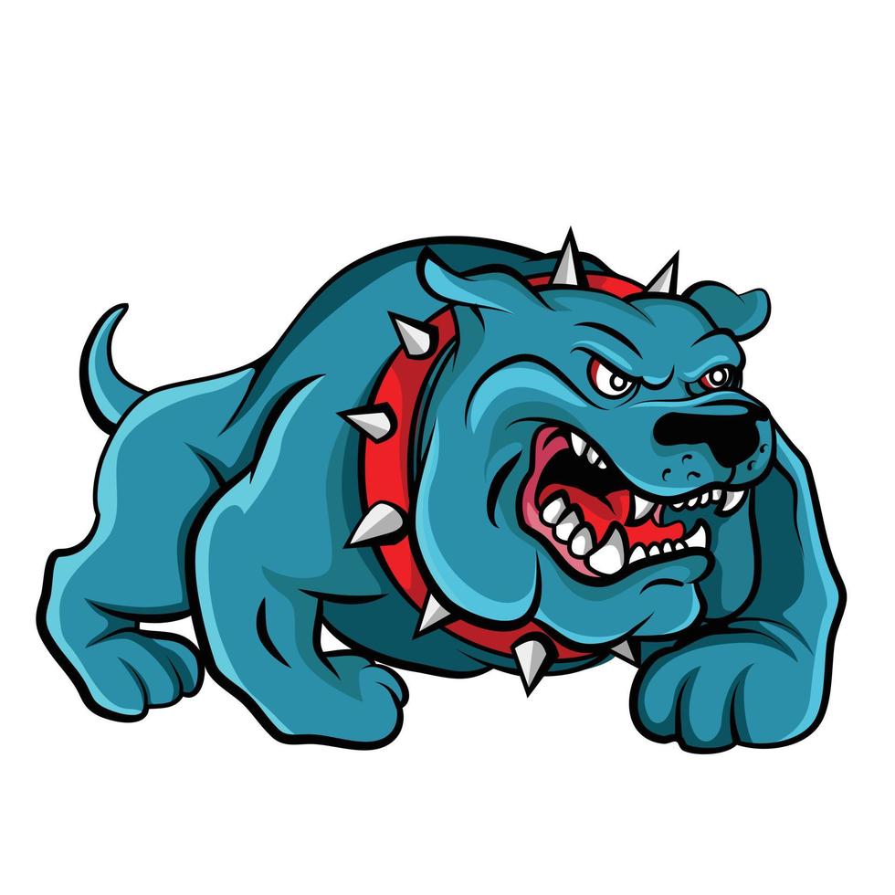Angry Bulldog Vector Illustration
