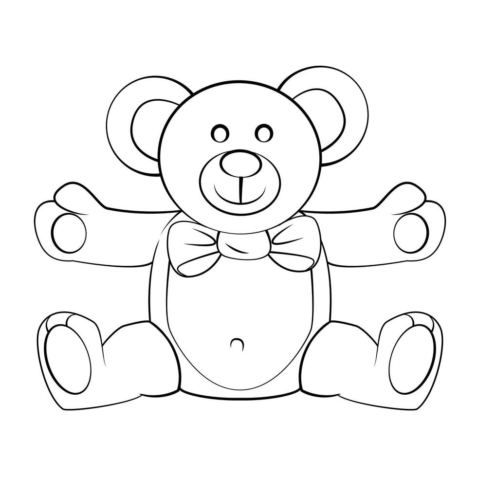 Teddy Bear Cartoon Sketch vector