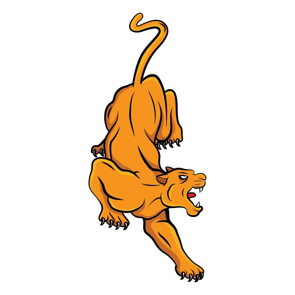 Orange Panther Illustration vector