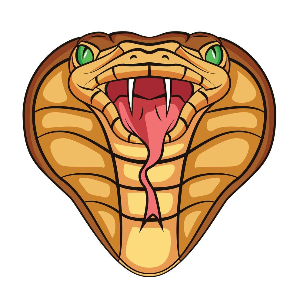 ilustración de vector de cabeza de cobra