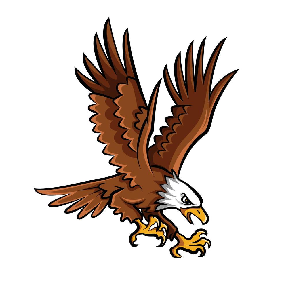 Flying Eagle Vector Illustration 16674303 Vector Art at Vecteezy